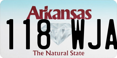 AR license plate 118WJA