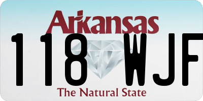 AR license plate 118WJF