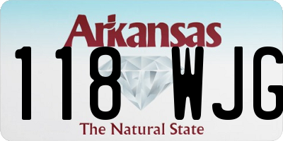 AR license plate 118WJG