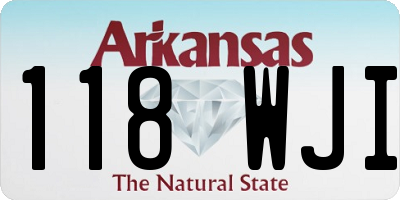 AR license plate 118WJI