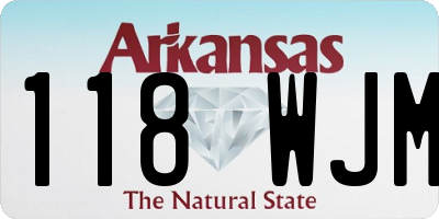 AR license plate 118WJM