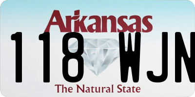 AR license plate 118WJN