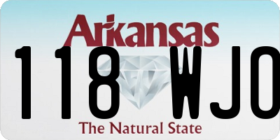 AR license plate 118WJO