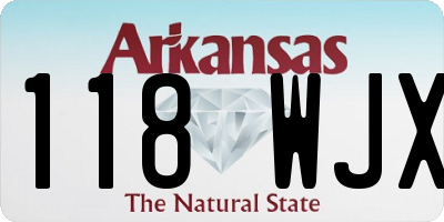 AR license plate 118WJX