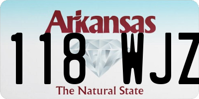 AR license plate 118WJZ