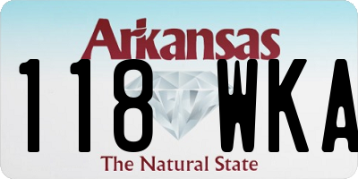 AR license plate 118WKA