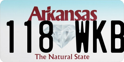 AR license plate 118WKB