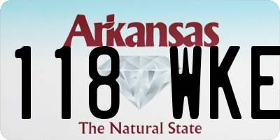 AR license plate 118WKE