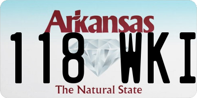 AR license plate 118WKI