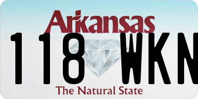 AR license plate 118WKN