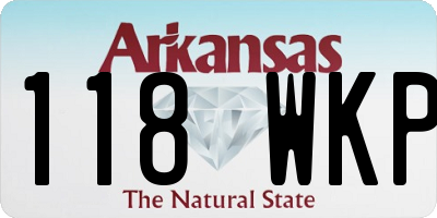 AR license plate 118WKP