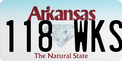 AR license plate 118WKS