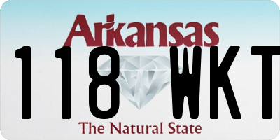 AR license plate 118WKT