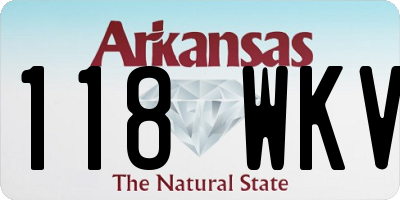 AR license plate 118WKV