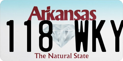 AR license plate 118WKY