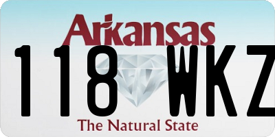 AR license plate 118WKZ