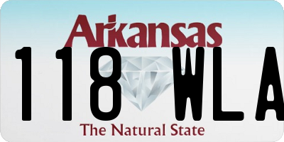 AR license plate 118WLA