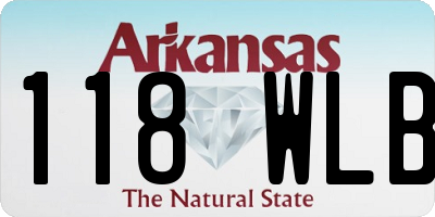 AR license plate 118WLB