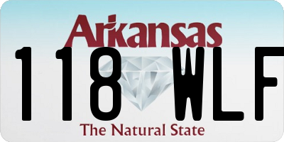 AR license plate 118WLF