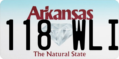 AR license plate 118WLI