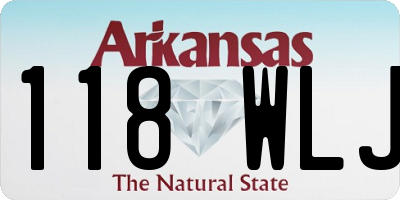 AR license plate 118WLJ