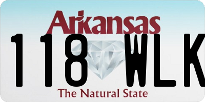 AR license plate 118WLK