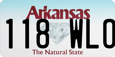 AR license plate 118WLO