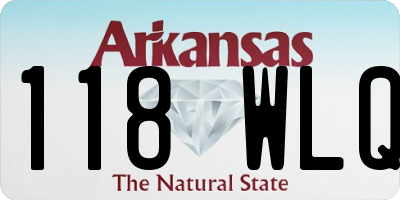 AR license plate 118WLQ