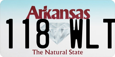 AR license plate 118WLT
