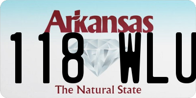 AR license plate 118WLU