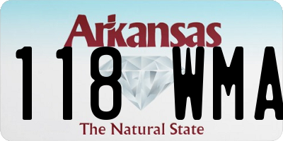 AR license plate 118WMA