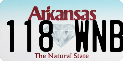 AR license plate 118WNB