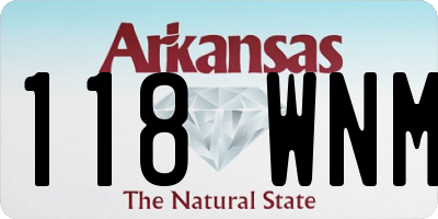 AR license plate 118WNM