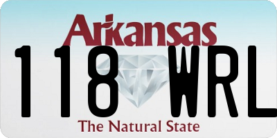 AR license plate 118WRL