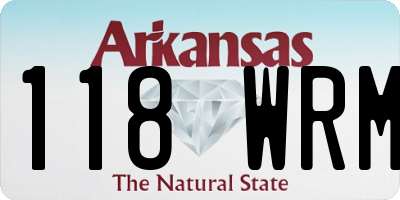 AR license plate 118WRM