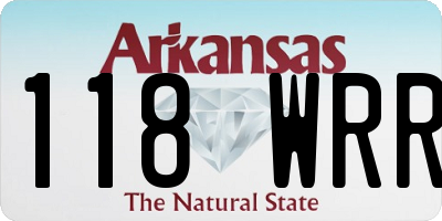 AR license plate 118WRR