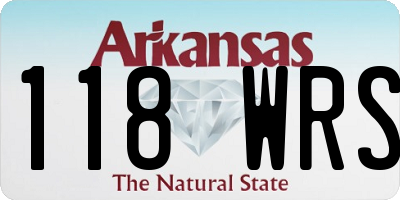 AR license plate 118WRS