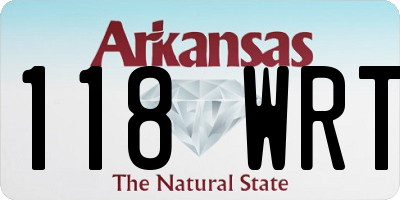 AR license plate 118WRT