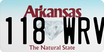 AR license plate 118WRV