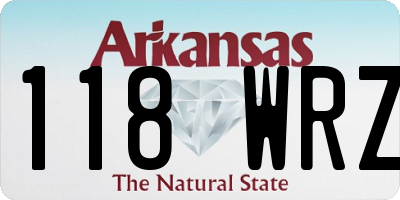 AR license plate 118WRZ