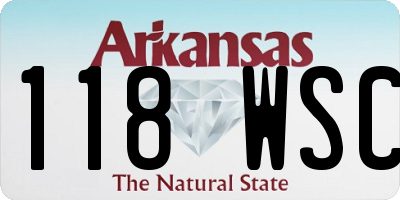AR license plate 118WSC