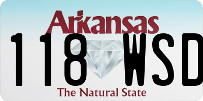 AR license plate 118WSD