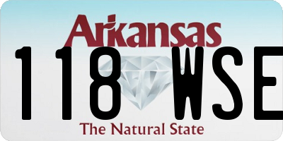 AR license plate 118WSE