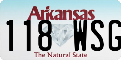 AR license plate 118WSG