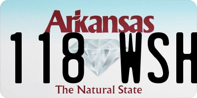 AR license plate 118WSH