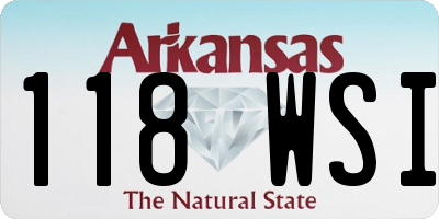 AR license plate 118WSI
