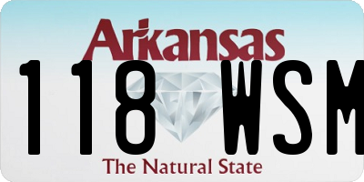 AR license plate 118WSM