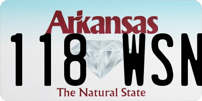 AR license plate 118WSN