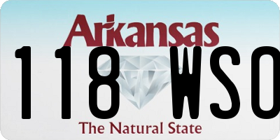 AR license plate 118WSO