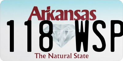 AR license plate 118WSP